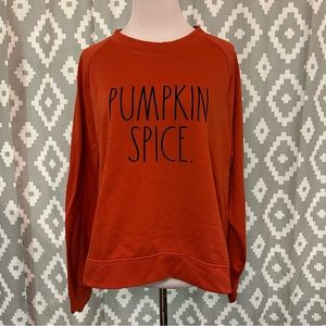 EUC Rae Dunn Pumpkin Spice Crewneck Sweatshirt size XL in Pumpkin Spice color